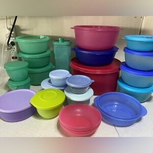 Large Tupperware food storage container lot